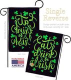 Eat Drink Irish - St Patrick Spring Vertical Impressions Decorative Flags HG102060 Made In USA