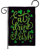 Eat Drink Irish - St Patrick Spring Vertical Impressions Decorative Flags HG102060 Made In USA