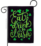 Eat Drink Irish - St Patrick Spring Vertical Impressions Decorative Flags HG102060 Made In USA