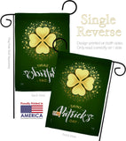 Gold Shamrock - St Patrick Spring Vertical Impressions Decorative Flags HG102061 Made In USA