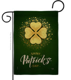 Gold Shamrock - St Patrick Spring Vertical Impressions Decorative Flags HG102061 Made In USA