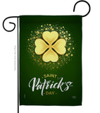 Gold Shamrock - St Patrick Spring Vertical Impressions Decorative Flags HG102061 Made In USA