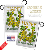 Lucky Shamrocks - St Patrick Spring Vertical Impressions Decorative Flags HG102062 Made In USA