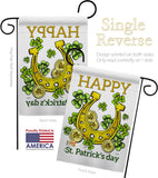 Lucky Shamrocks - St Patrick Spring Vertical Impressions Decorative Flags HG102062 Made In USA