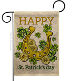 Lucky Shamrocks - St Patrick Spring Vertical Impressions Decorative Flags HG102062 Made In USA