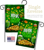 Eat Drink Be Irish - St Patrick Spring Vertical Impressions Decorative Flags HG102064 Made In USA