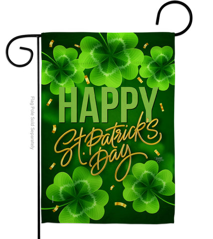 St. Patty Cover - St Patrick Spring Vertical Impressions Decorative Flags HG120043 Made In USA