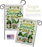 St Patty Trop Gnome - St Patrick Spring Vertical Impressions Decorative Flags HG120051 Made In USA