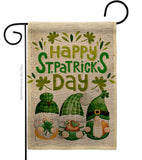 St Patty Trop Gnome - St Patrick Spring Vertical Impressions Decorative Flags HG120051 Made In USA