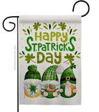 St Patty Trop Gnome - St Patrick Spring Vertical Impressions Decorative Flags HG120051 Made In USA