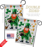 Leprechaun Gold - St Patrick Spring Vertical Impressions Decorative Flags HG120094 Made In USA