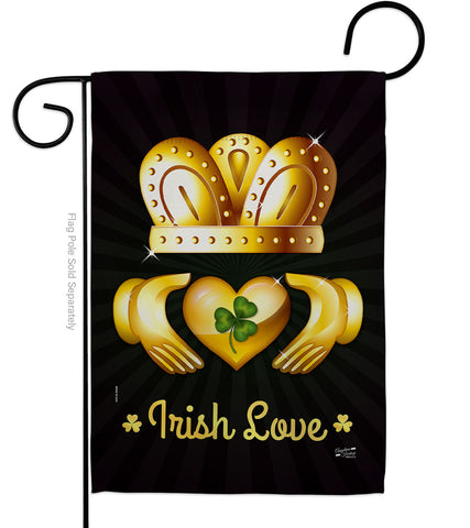 Irish Love - St Patrick Spring Vertical Impressions Decorative Flags HG130435 Made In USA