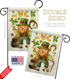 Leprechaun Luck - St Patrick Spring Vertical Impressions Decorative Flags HG137402 Made In USA