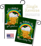 St. Pat Lucky Day - St Patrick Spring Vertical Impressions Decorative Flags HG190043 Made In USA