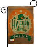 Good Luck St. Patrick's Day - St Patrick Spring Vertical Impressions Decorative Flags HG191098 Made In USA
