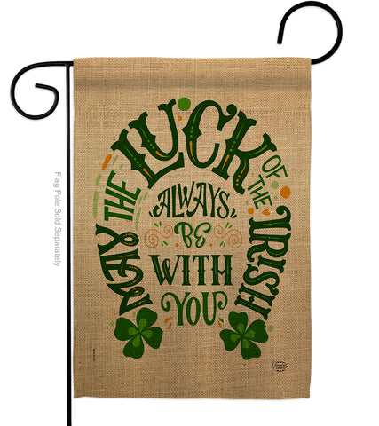 Luck Always With You - St Patrick Spring Vertical Impressions Decorative Flags HG192301 Made In USA