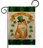 Patty Kitty - St Patrick Spring Vertical Impressions Decorative Flags HG192303 Made In USA