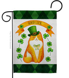 Patty Kitty - St Patrick Spring Vertical Impressions Decorative Flags HG192303 Made In USA