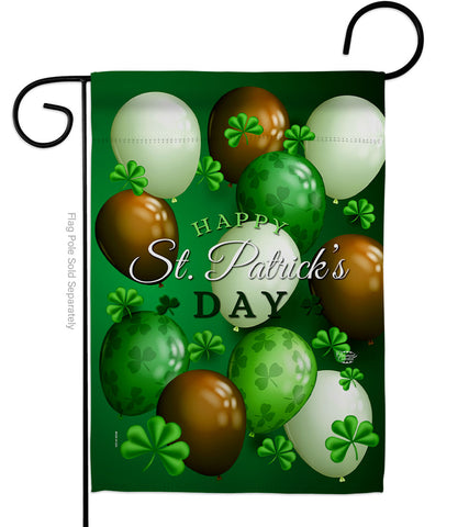 St. Pat's Balloons - St Patrick Spring Vertical Impressions Decorative Flags HG192416 Made In USA