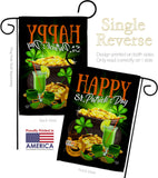 Happy Saint Patrick Day - St Patrick Spring Vertical Impressions Decorative Flags HG192433 Made In USA