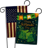 St. Pat Cheers - St Patrick Spring Vertical Impressions Decorative Flags HG120039 Made In USA