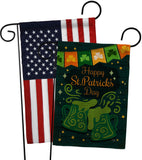 St. Pat Cheers - St Patrick Spring Vertical Impressions Decorative Flags HG120039 Made In USA