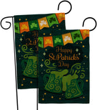 St. Pat Cheers - St Patrick Spring Vertical Impressions Decorative Flags HG120039 Made In USA