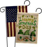 St Patty Trop Gnome - St Patrick Spring Vertical Impressions Decorative Flags HG120051 Made In USA