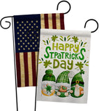 St Patty Trop Gnome - St Patrick Spring Vertical Impressions Decorative Flags HG120051 Made In USA