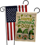 St Patty Trop Gnome - St Patrick Spring Vertical Impressions Decorative Flags HG120051 Made In USA