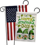 St Patty Trop Gnome - St Patrick Spring Vertical Impressions Decorative Flags HG120051 Made In USA