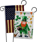 Leprechaun Gold - St Patrick Spring Vertical Impressions Decorative Flags HG120094 Made In USA