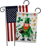 Leprechaun Gold - St Patrick Spring Vertical Impressions Decorative Flags HG120094 Made In USA