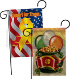 Rainbow Gold Pot - St Patrick Spring Vertical Impressions Decorative Flags HG120297 Made In USA