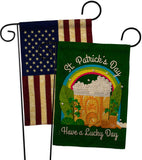 St. Pat Lucky Day - St Patrick Spring Vertical Impressions Decorative Flags HG190043 Made In USA