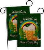 St. Pat Lucky Day - St Patrick Spring Vertical Impressions Decorative Flags HG190043 Made In USA