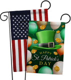 Lucky Hat - St Patrick Spring Vertical Impressions Decorative Flags HG190052 Made In USA