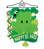 St. Pat's 3D - St Patrick Spring Vertical Applique Decorative Flags HG102021