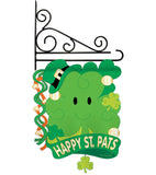 St. Pat's 3D - St Patrick Spring Vertical Applique Decorative Flags HG102021