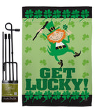 Get Lucky - St Patrick Spring Vertical Impressions Decorative Flags HG102028 Made In USA