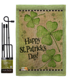 St. Patrick's Day Clover - St Patrick Spring Vertical Impressions Decorative Flags HG102032 Made In USA