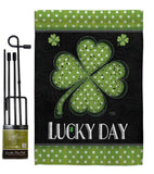 Lucky Day Clover - St Patrick Spring Vertical Impressions Decorative Flags HG102055 Made In USA