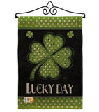 Lucky Day Clover - St Patrick Spring Vertical Impressions Decorative Flags HG102055 Made In USA