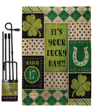 St Patricks Lucky Day - St Patrick Spring Vertical Impressions Decorative Flags HG102056 Made In USA