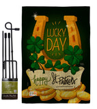 Lucky Day - St Patrick Spring Vertical Impressions Decorative Flags HG102058 Made In USA