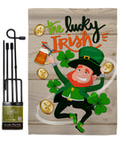 The Lucky Irish - St Patrick Spring Vertical Impressions Decorative Flags HG102059 Made In USA