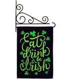 Eat Drink Irish - St Patrick Spring Vertical Impressions Decorative Flags HG102060 Made In USA