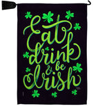 Eat Drink Irish - St Patrick Spring Vertical Impressions Decorative Flags HG102060 Made In USA