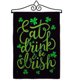 Eat Drink Irish - St Patrick Spring Vertical Impressions Decorative Flags HG102060 Made In USA