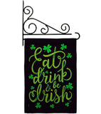 Eat Drink Irish - St Patrick Spring Vertical Impressions Decorative Flags HG102060 Made In USA